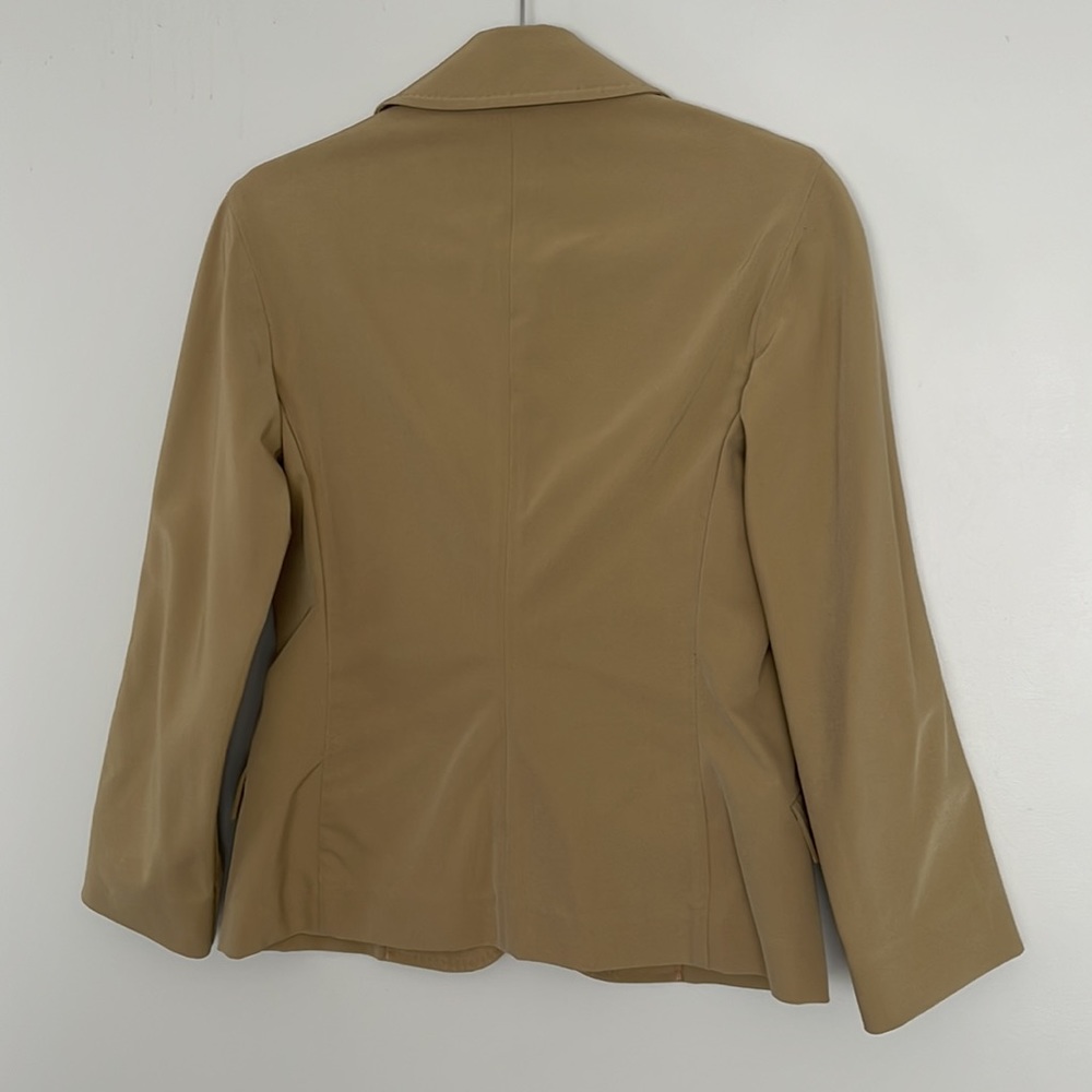 Prada Double Button Front Blazer Jacket Tan Women… - image 5